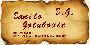 Danilo Golubović vizit kartica